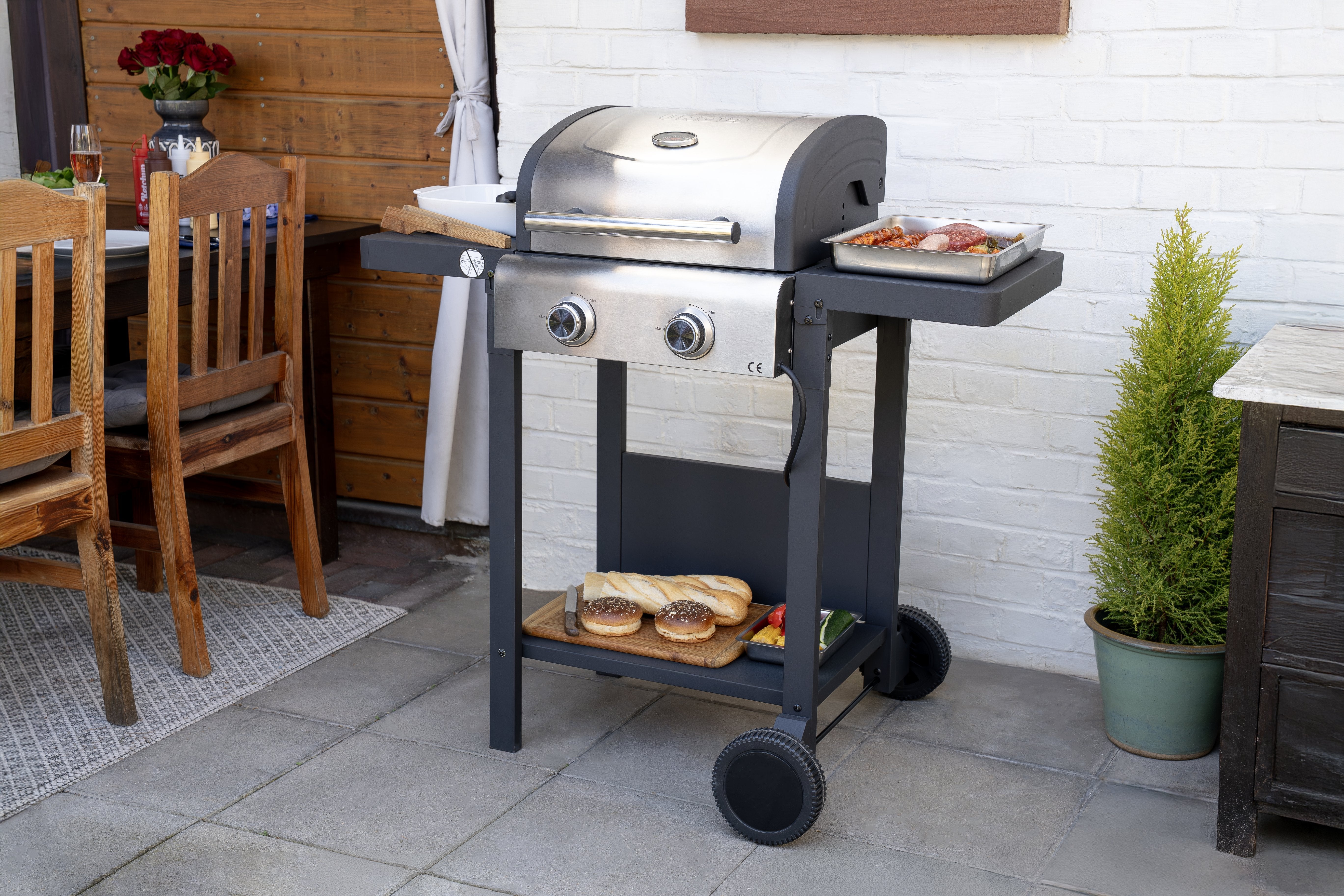 Unold Bbq Grillwagen Buddy  (Negro, 2.600 Watt) 58595