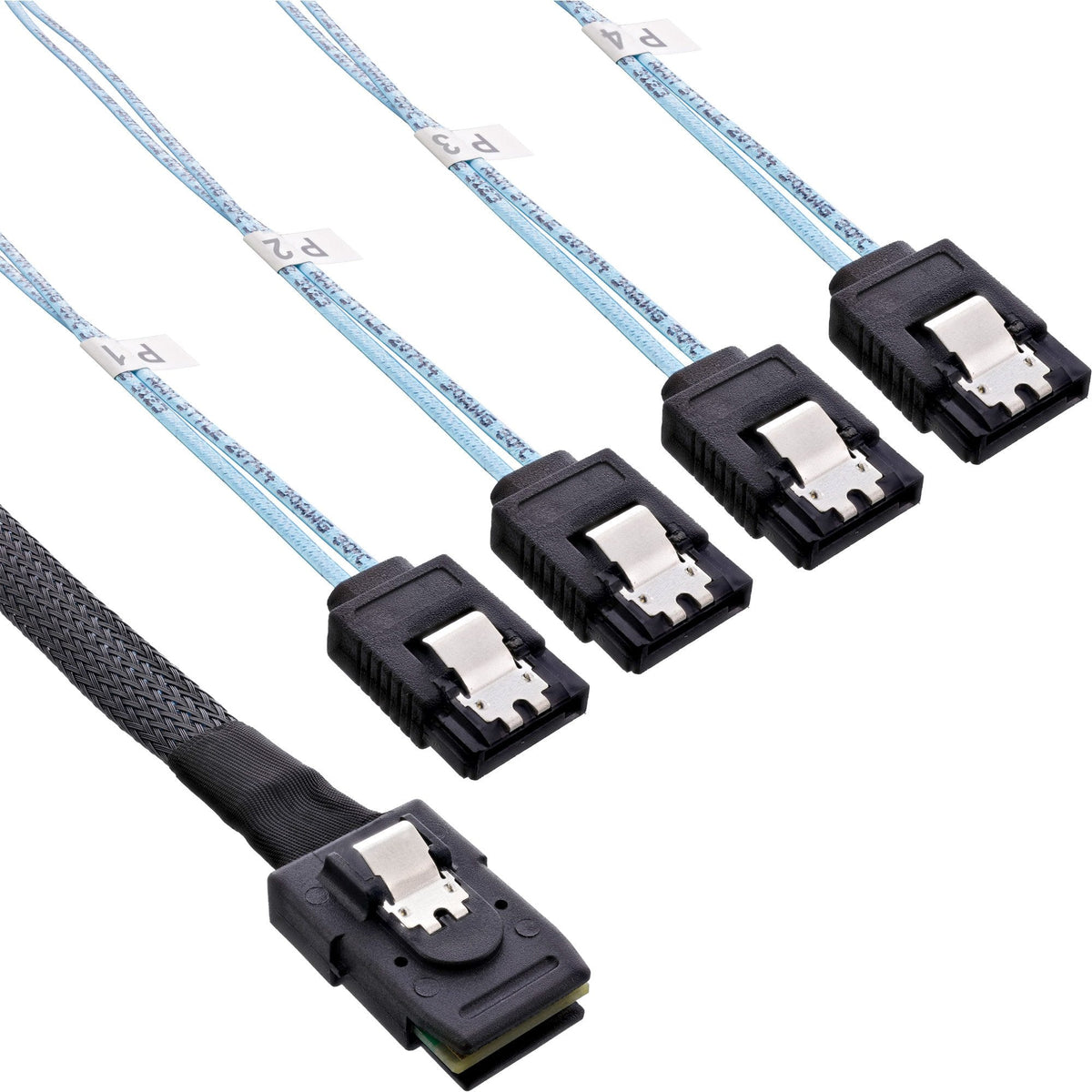 Inline® Sas Connector Cable Mini Sas Sff8087 A 4x Sata Crossover Ocf 1m
