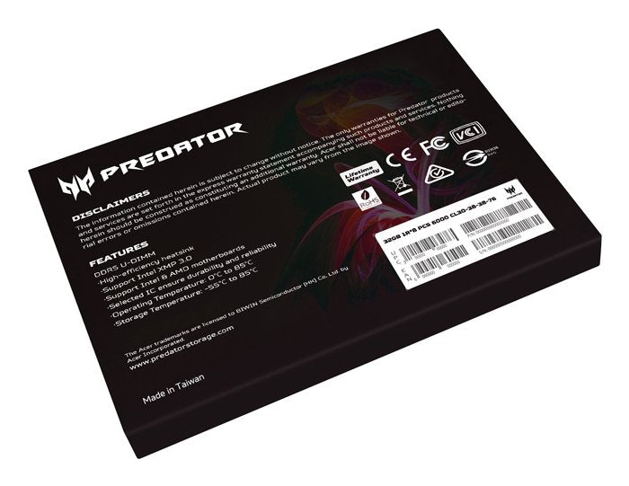 EAN 6955914619746 - Predator PALLASII-32GB-6000-1R8-2XV3 módulo de memoria 2 x 16 GB DDR5 6000 MT/s 288-pin DIMM imagen 9