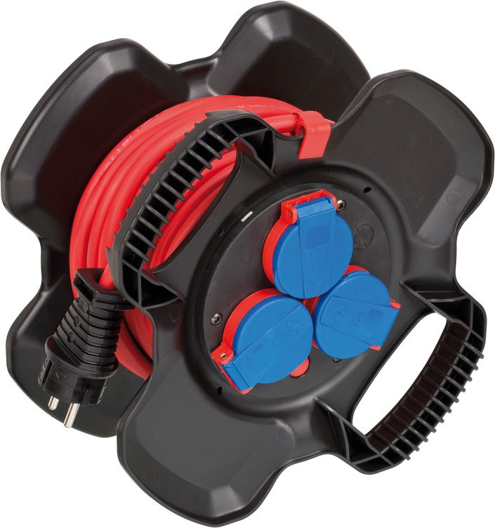 Brennenstuhl 1169710100 Alargo Base Múltiple 10 M 3 Salidas Ac Exterior Negro, Rojo
