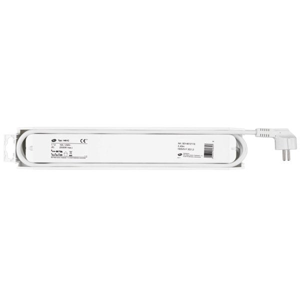 Rev Steckdosenleiste 6-Fach 2,4m Supraline M. Schalter Weiss Regleta