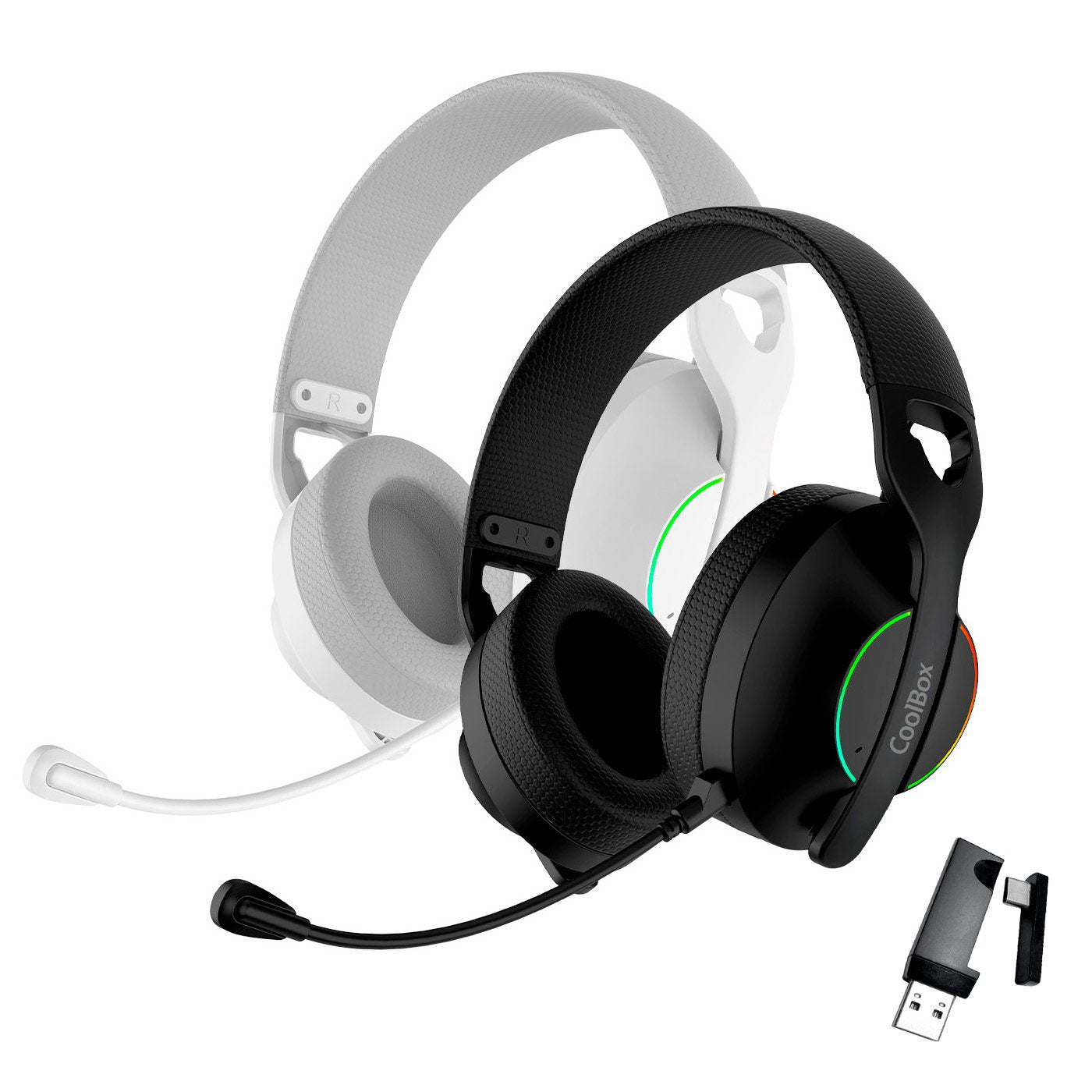 EAN 8436624420108 - CoolBox WB01 RGB Inalámbrico y alámbrico Diadema Juego USB Tipo C Bluetooth imagen 3