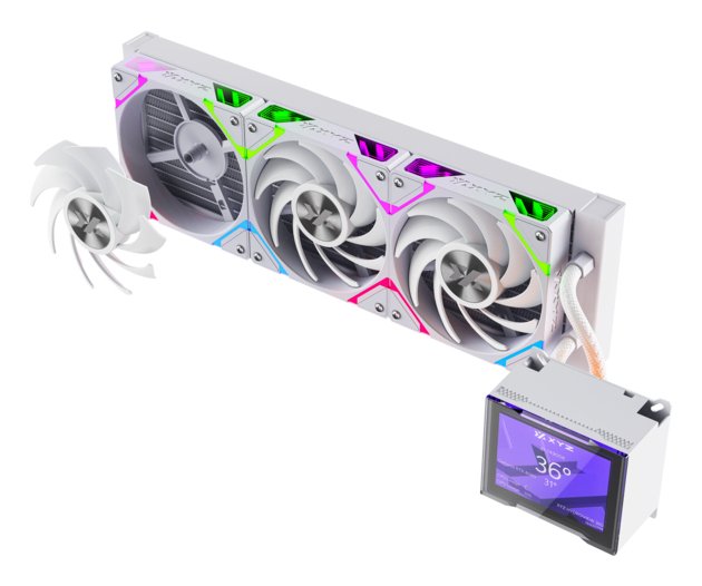 EAN 6978262010508 - XYZ HYDROVIEW AIO 360 Procesador Kit de refrigeración líquida 12 cm Blanco 1 pieza(s) imagen 3
