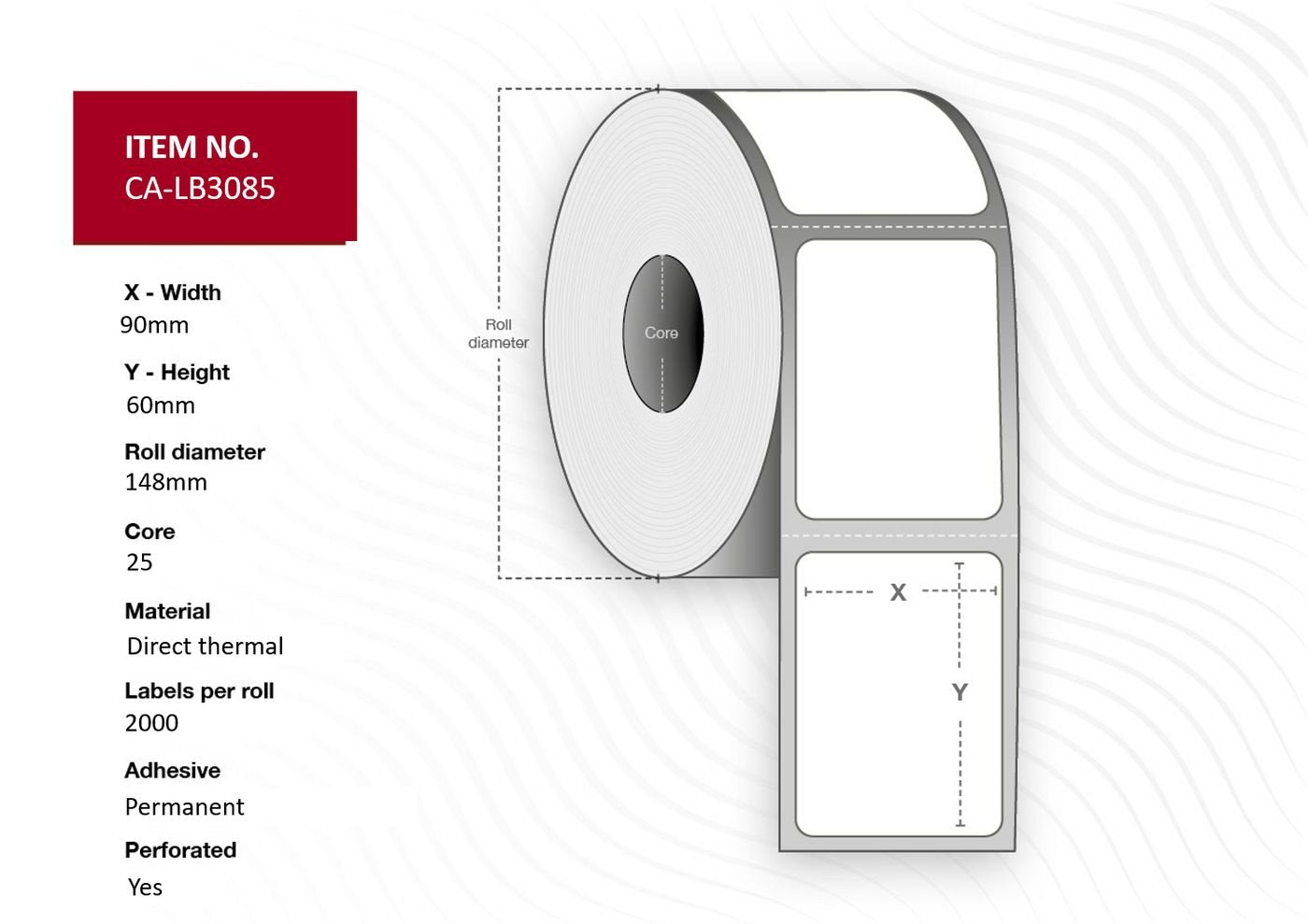 EAN 5706998986726 - Capture CA-LB3085 etiqueta de impresora Blanco imagen 1