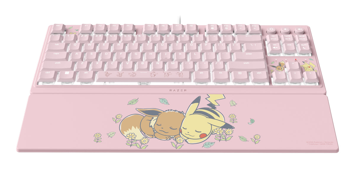 Razer Ornata V3 Tenkeyless  Pikachu & Eevee Edition Teclado Juego Usb Rosa