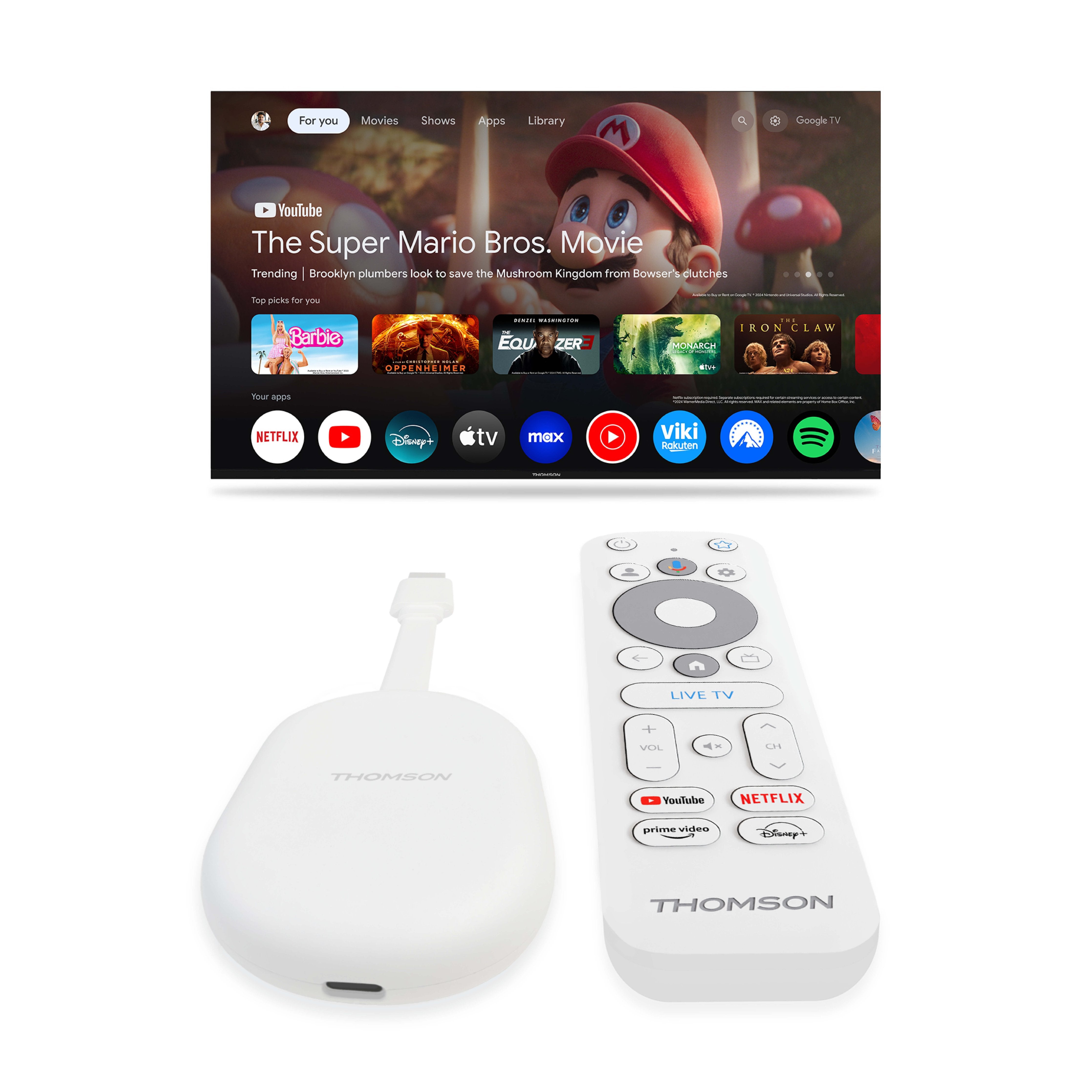EAN 9120106663099 - Thomson Go Cast 150 HDMI 4K Ultra HD Google TV Blanco imagen 4