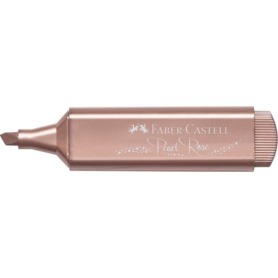 Caja De Marcadores Fluorescentes Faber Castell Textliner 46 154626 10 Unidades Rosa Metálico