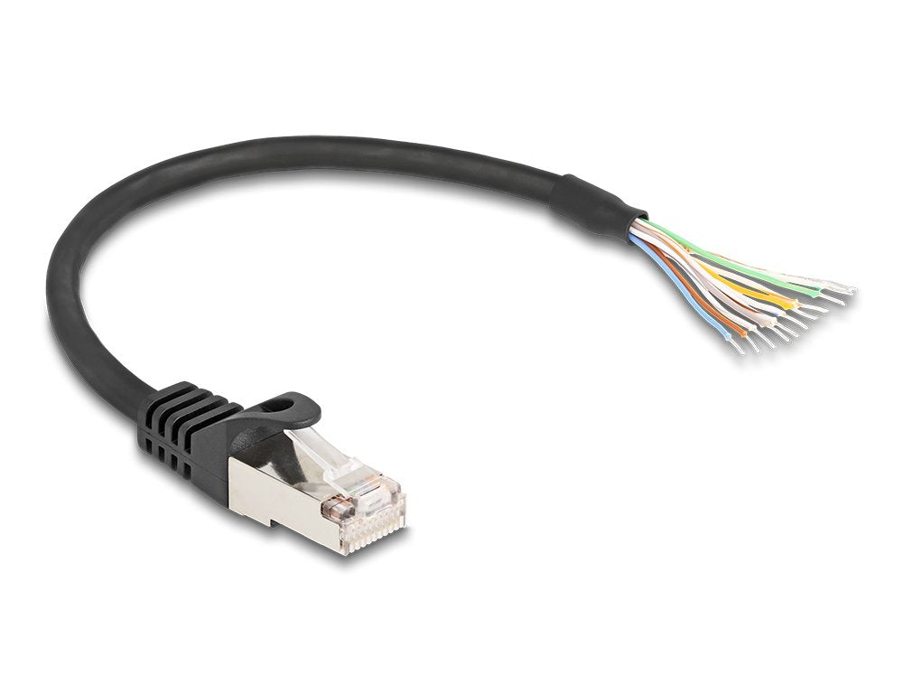 Delock 80203 Cable Rj50 Macho A Extremos Abiertos S/Ftp 0,25 M Negro