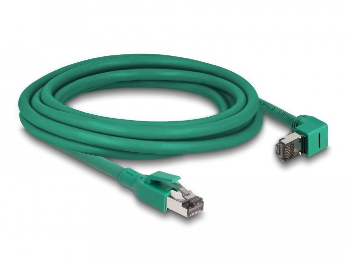Delock Rj45 Netzwerkcable Profinet Sf Utp 90° Gewinkelt 3 M Grün