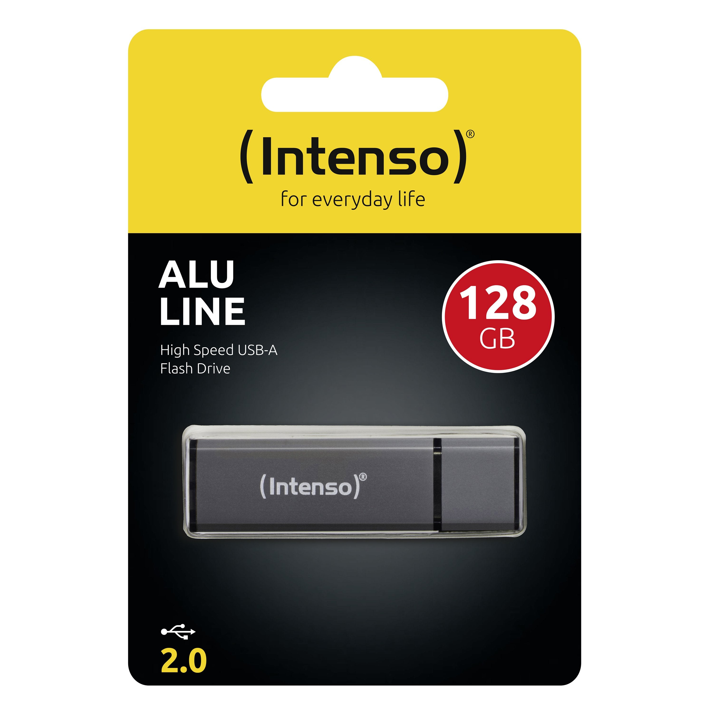 Pendrive Intenso 3521495 Lápiz Usb 2.0 Alu 128gb Antracita