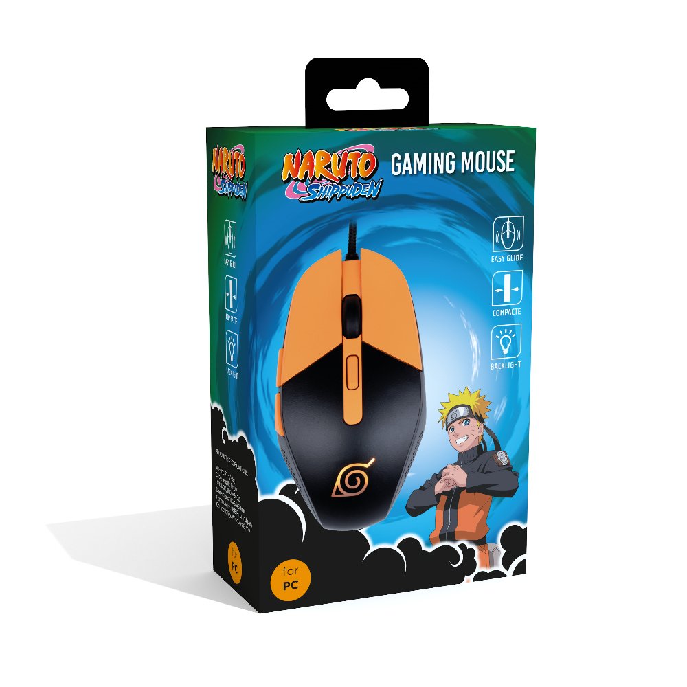 Konix Naruto Kx Gaming Mouse Ratón Juego Ambidextro Usb Tipo A Óptico 3600 Dpi