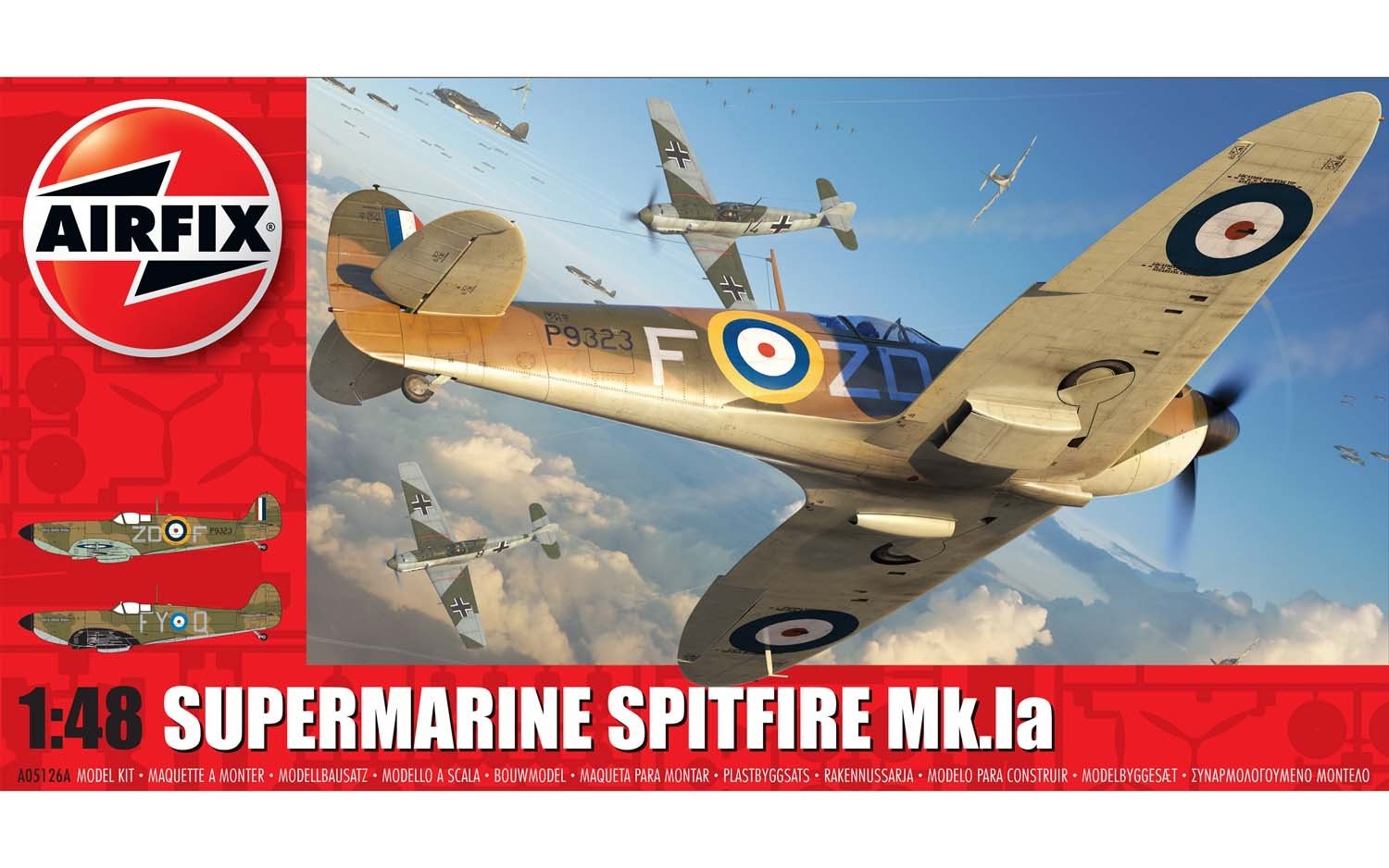 EAN 5055286671968 - Airfix Supermarine Spitfire Mk.1 a Maqueta de avión de ala fija Kit de montaje 1:48 imagen 1