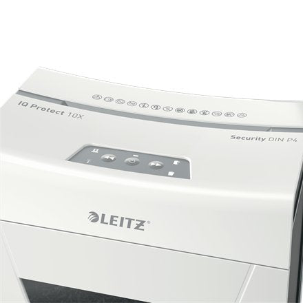 Destructora De Documentos Leitz Iq 10x Protect P4 / 4x28 / 10 Hojas / 18l / Clip /