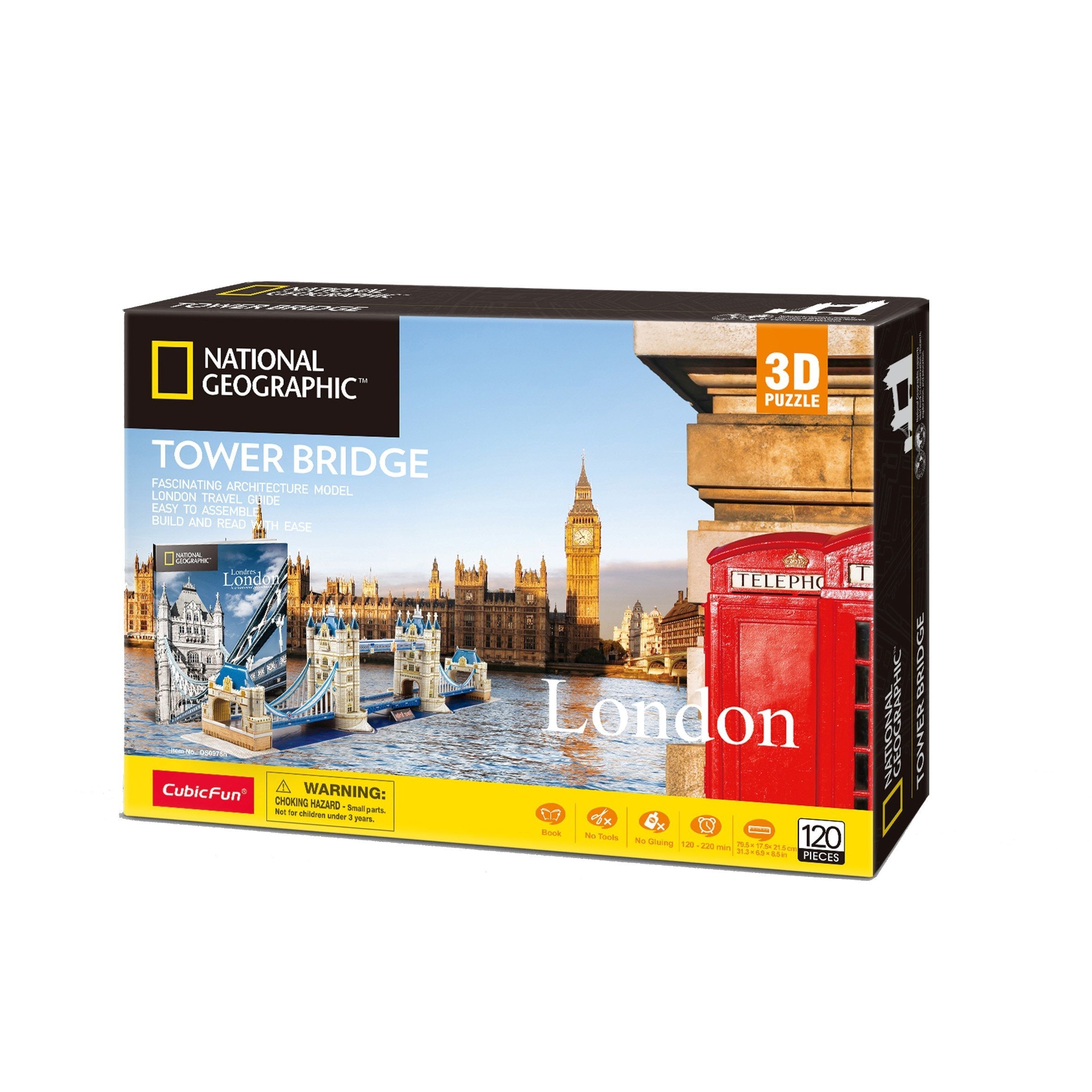 EAN 6944588209780 - CubicFun Tower Bridge Puzle 3D 120 pieza(s) Edificios imagen 5
