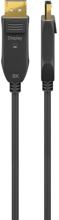 Cable Displayport  Macho-Macho De 20m 8k/60hz  V.2.0 40 Bbit/S  Negro, Aoc Fibra Óptica Híbrido  Goobay