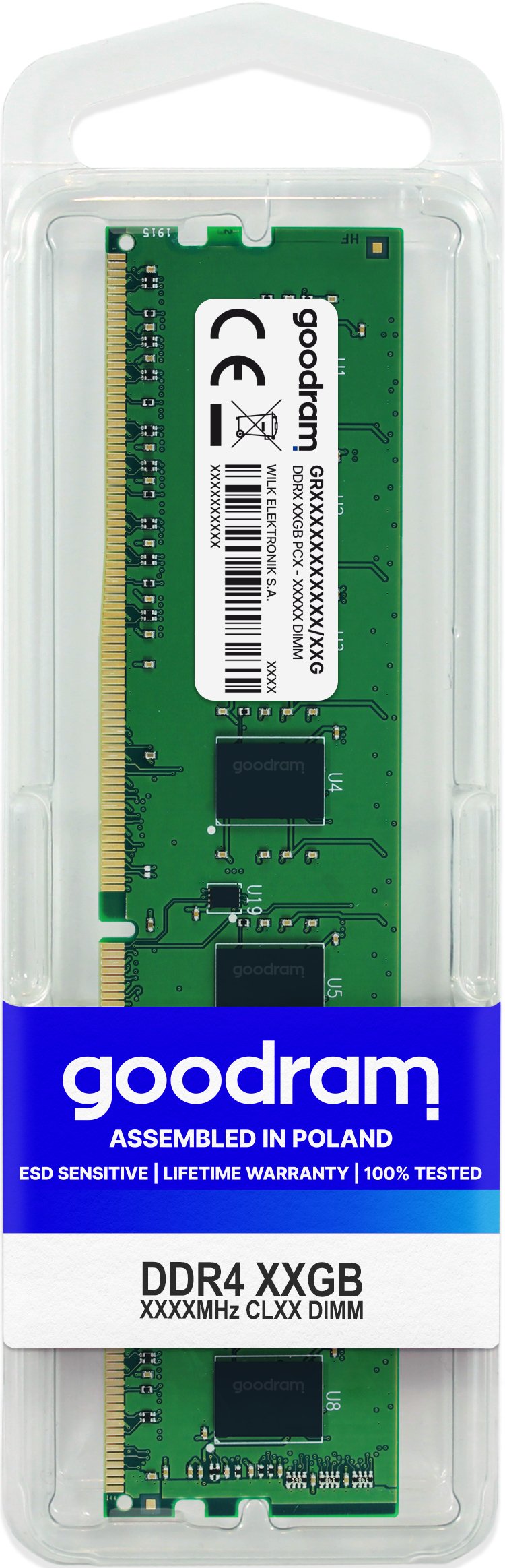 EAN 5908267910511 - Goodram GR2400D464L17/16G módulo de memoria 16 GB 1 x 16 GB DDR4 288-pin DIMM imagen 1