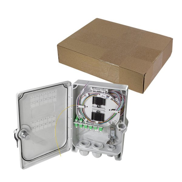 Fttx Distribution Box 24x Lc Apc, Fully Loaded, Ip55