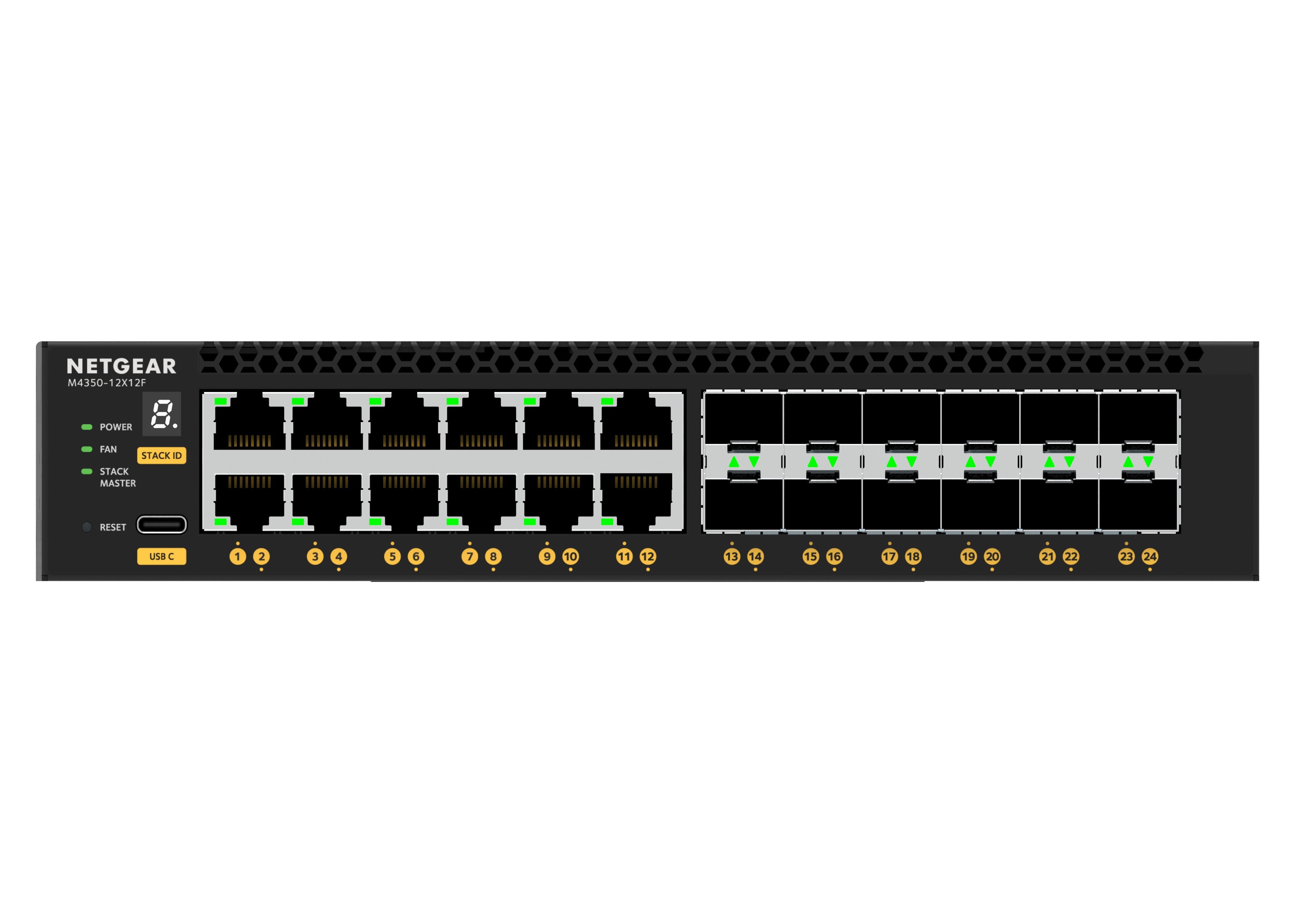 Switch Netgear M4350-12x12f Gestionado L3 10g Ethernet (100/1000/10000) 1u Negro