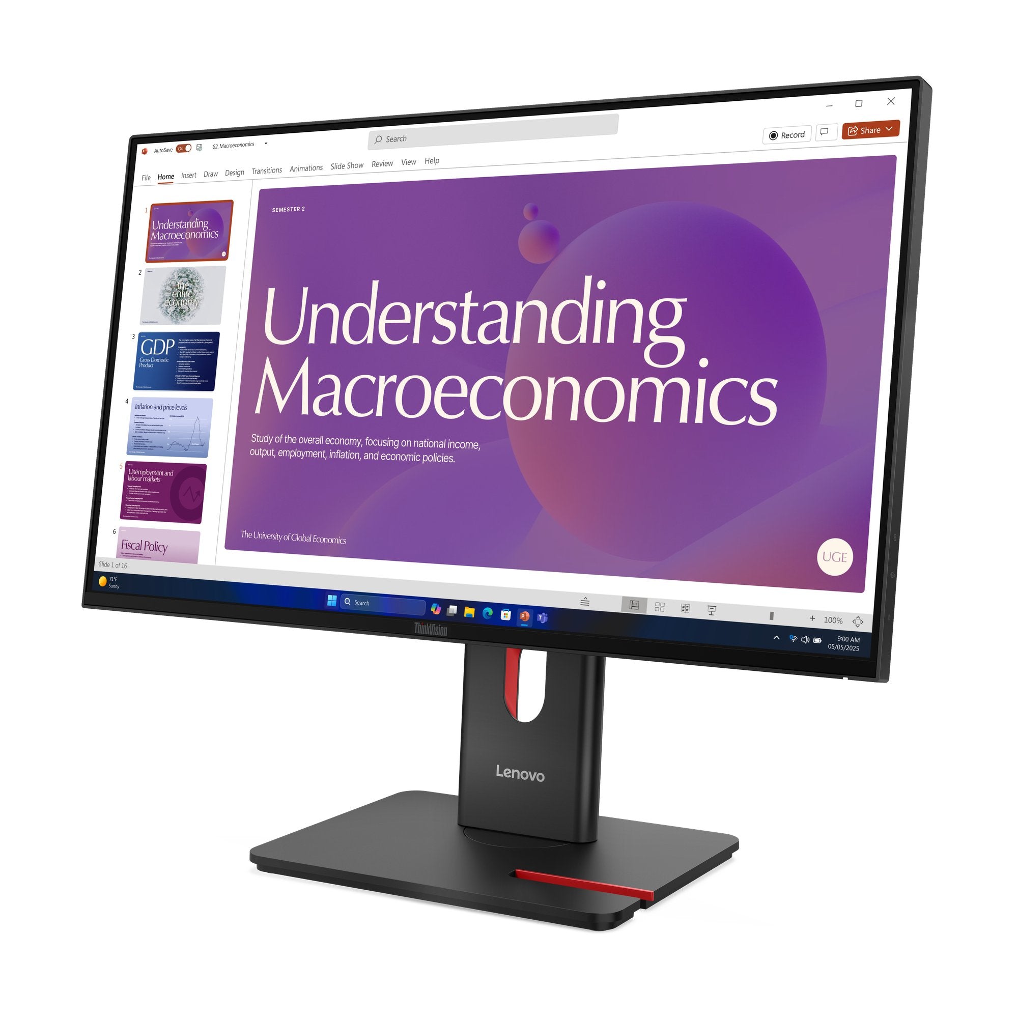 Lenovo Thinkvision T24d-40 Monitor Led 24" (23.8" Visible) 1920 X 1080 Full Hd (1080p) @ 120 Hz Ips 250 Cd/M² 1500:1 4 Ms Hdmi Displayport Usb-C Altavoces Negro Eclipse