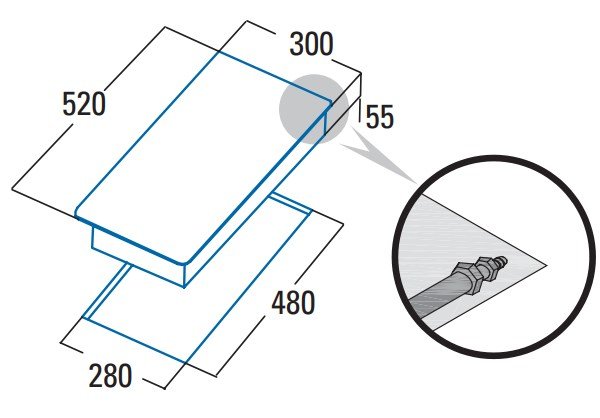 Cata Sci 3002 Bk Hob, Gas, Width 30 Cm, 2 Cooking Zones, Mechanical Control, Negro Glass