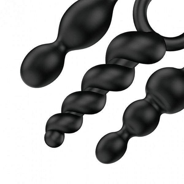 Satisfyer - Anal Plugs Set 3 Pcs Negro
