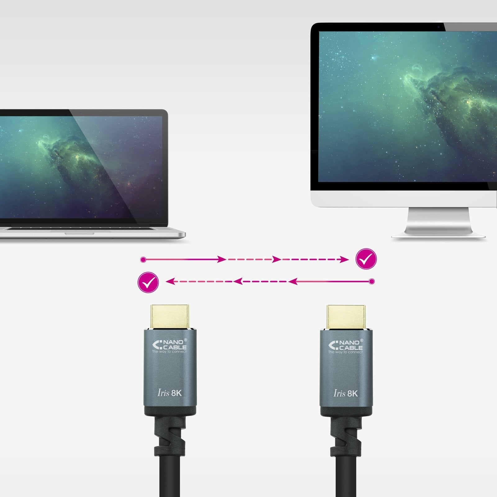 Nanocable Cable Hdmi 2.1 Iris 8k A/M-A/M - 10m - Negro