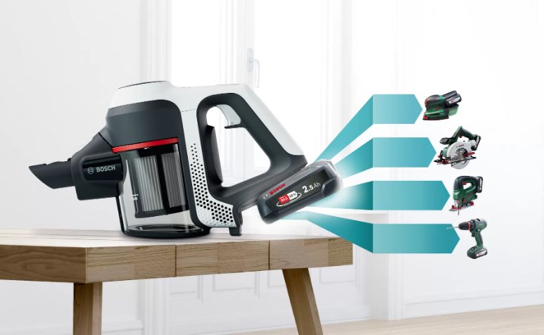 Aspiradora Serie Bosch | 6 Bks611mtb,  Escoba (Blanco Negro) Bks611mtb