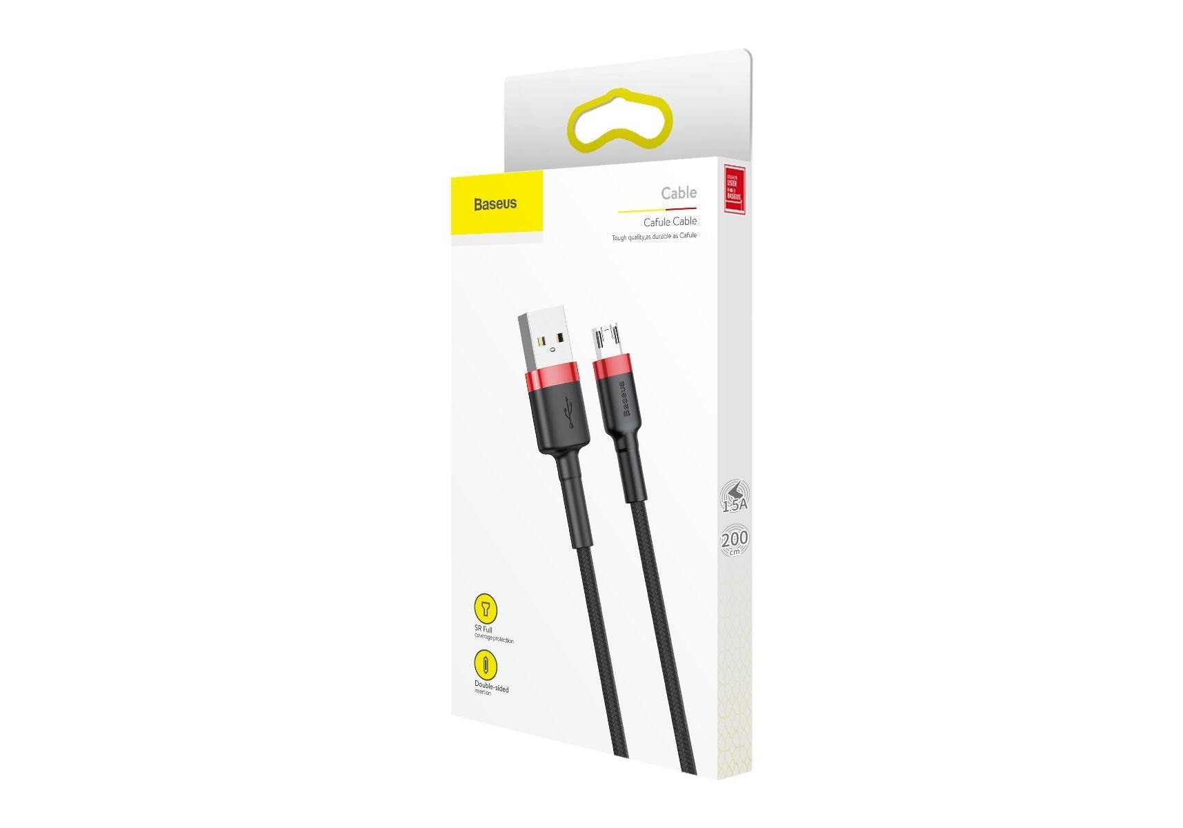 Cable Micro Usb Baseus Cafule 1.5a 2m (Red & Black)