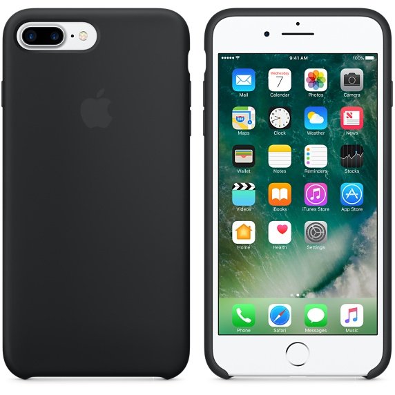 Appleâ Funda Iphone 7 Plus Silicona Negro  Mmqr2zm/A