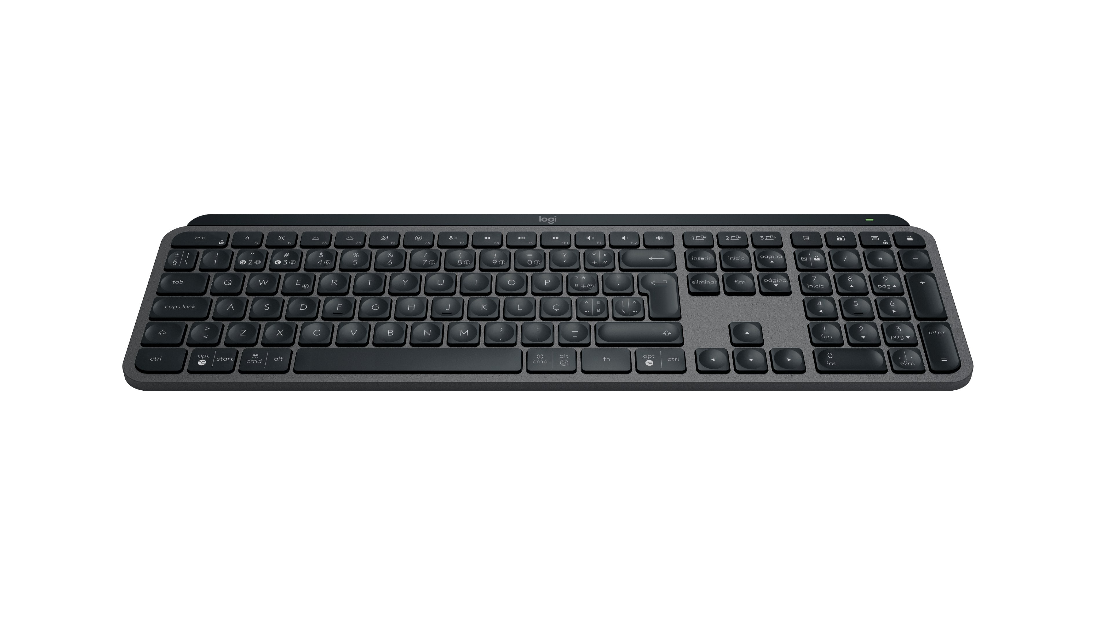 Teclado Portugués Logitech Mx Keys S Rf Wireless + Bluetooth Qwerty Grafito