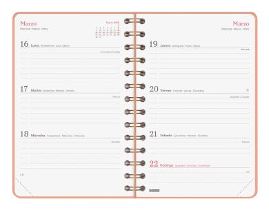 EAN 8422952405399 - Finocam 762000526 agenda Agenda semanal Coral imagen 5
