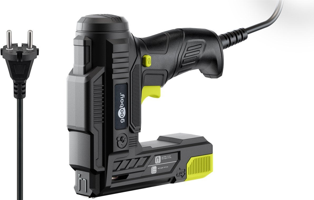 Juego De Grapadora Eléctrica 2 En 1 Con Cable
Con 400 Grapas Y 100 Clavos