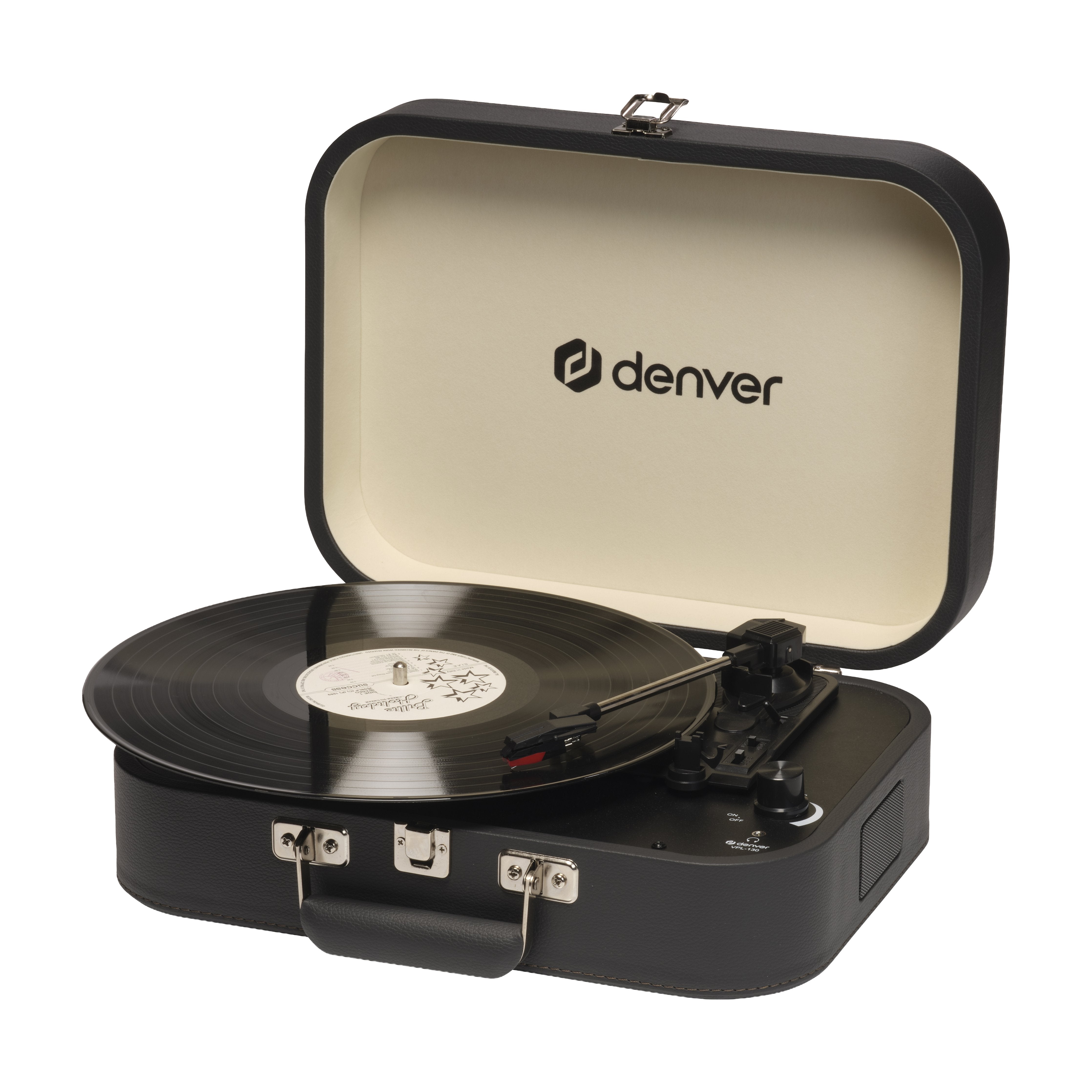 EAN 5706751090370 - Denver VPL-130DGR tocadisco Tocadiscos de tracción directa Negro Semiautomático imagen 8