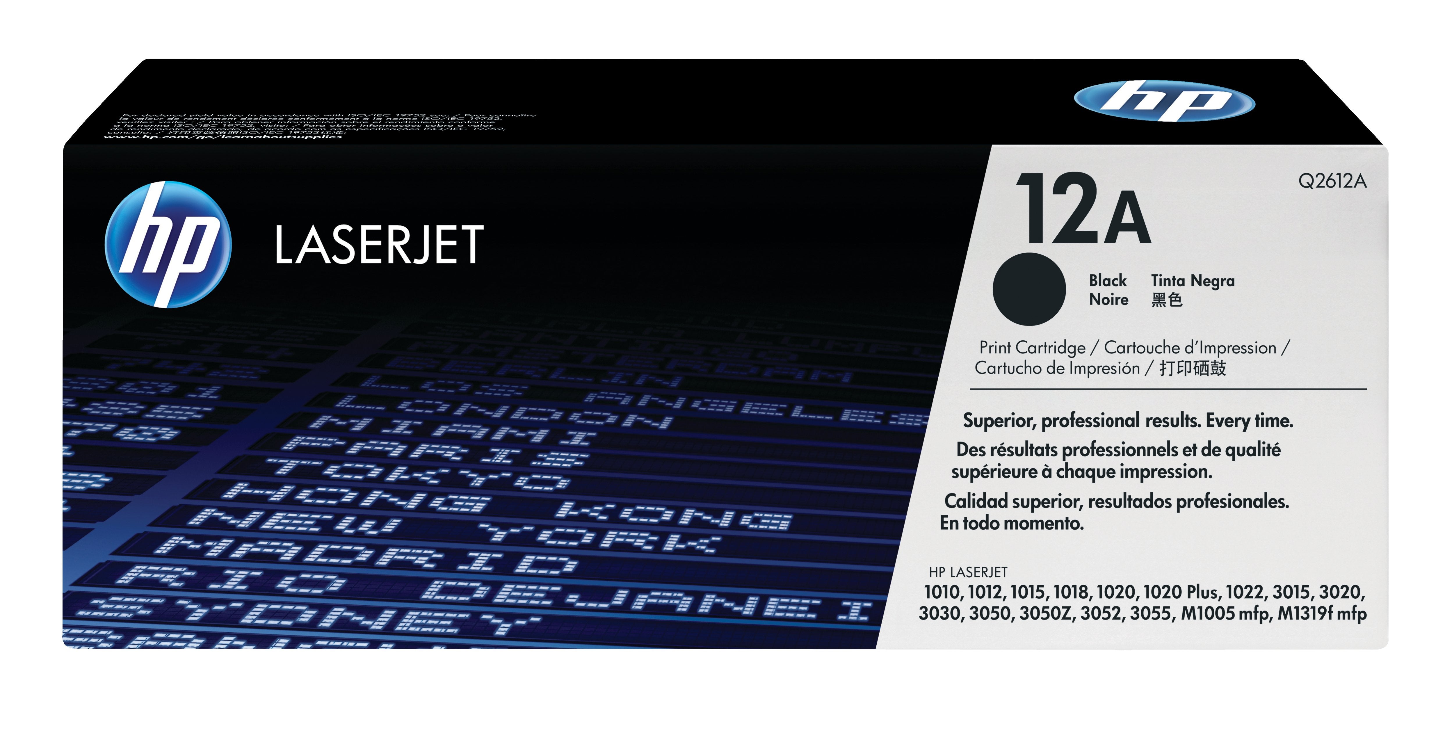 EAN 0808736555036 - HP 12A Black Original LaserJet Toner Cartridge cartucho de tóner 1 pieza(s) imagen 1