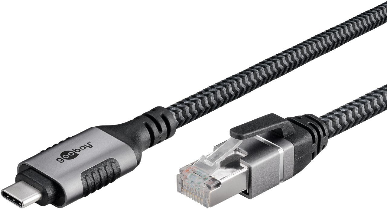 EAN 4040849706974 - Goobay 70697 cambiador de género para cable USB C RJ-45 Negro, Plata imagen 3