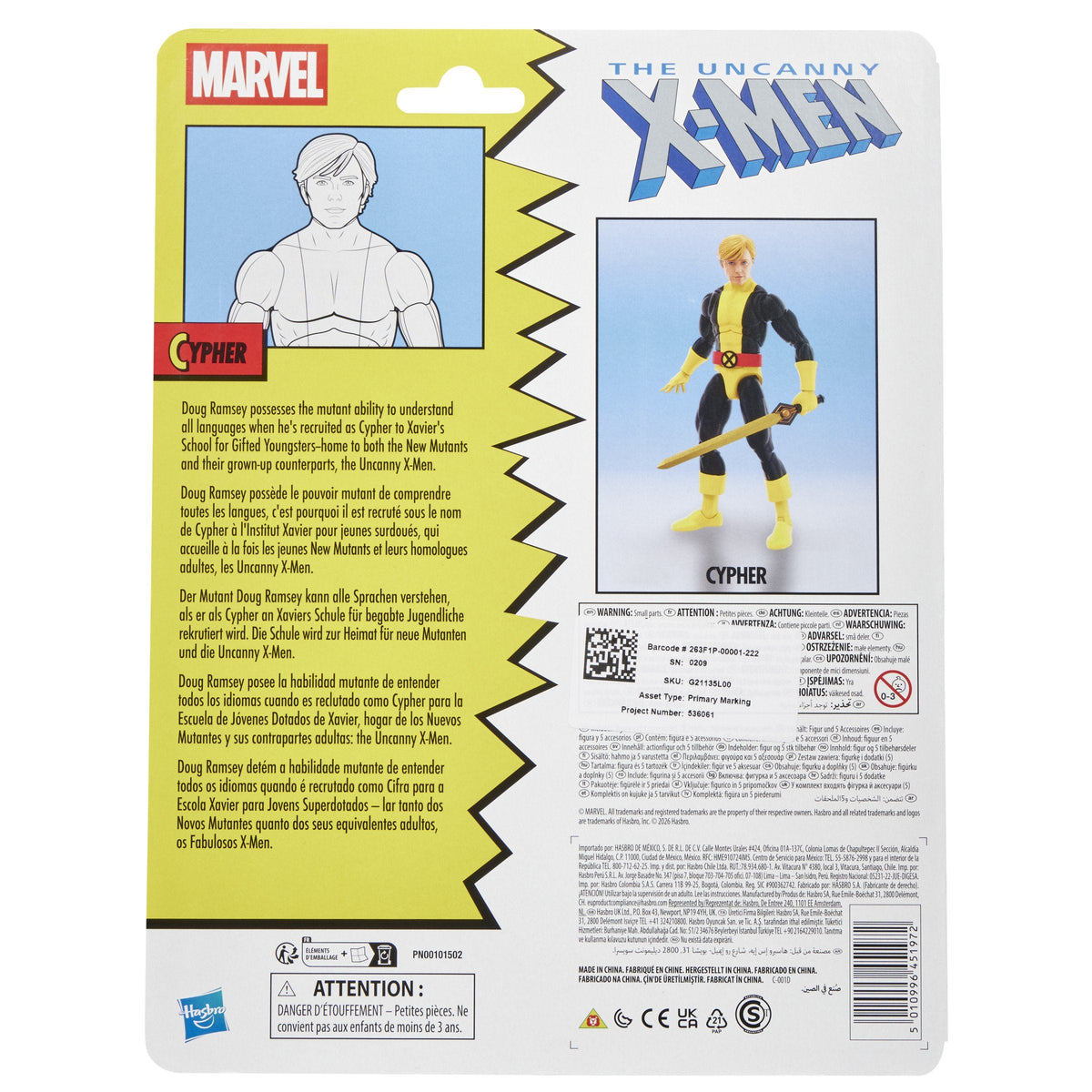 Figura Hasbro Marvel Comics The Uncanny X Men Cypher