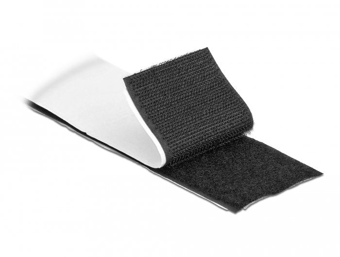 Delock Klettband Selbmklebend Haft Flauschband 10mx50mm Sw