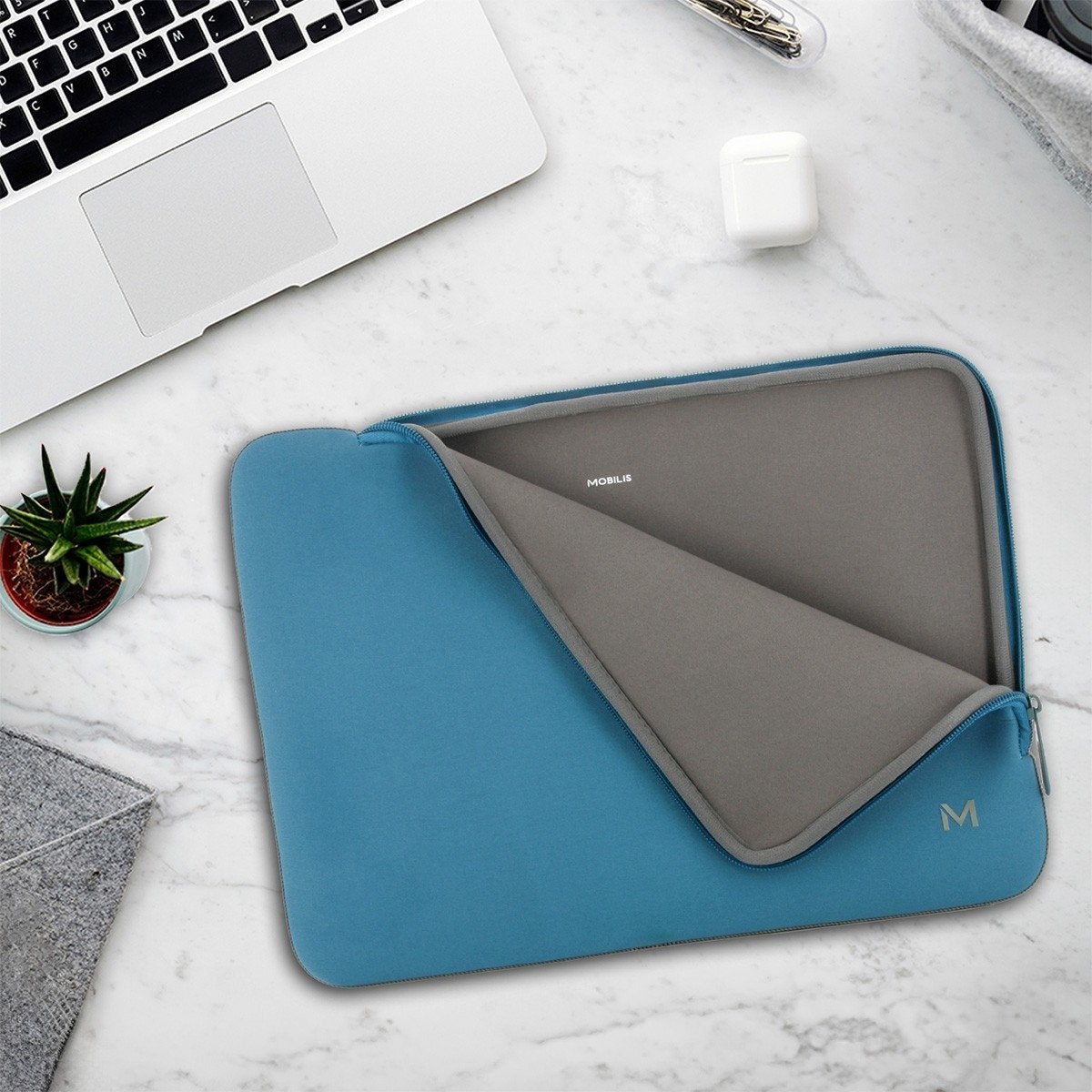Mobilis 049018 Funda Para Portátil 35,6 Cm (14") Azul, Gris