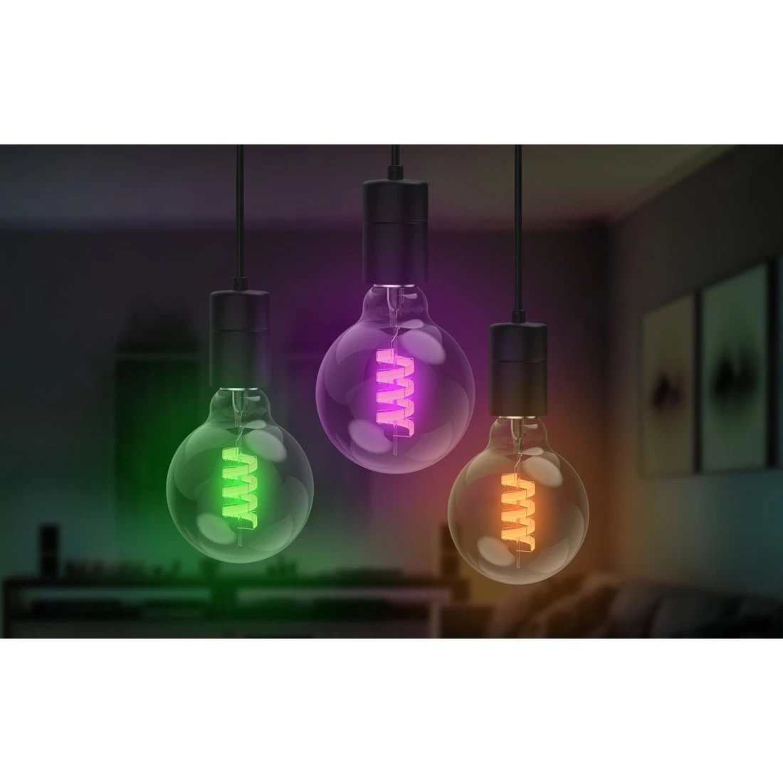 Hama Bombilla Led E27 Inteligente - Potencia 4.9w - Rgbw - Wifi - Compatible Con Asistente De Voz - Control Con App -
