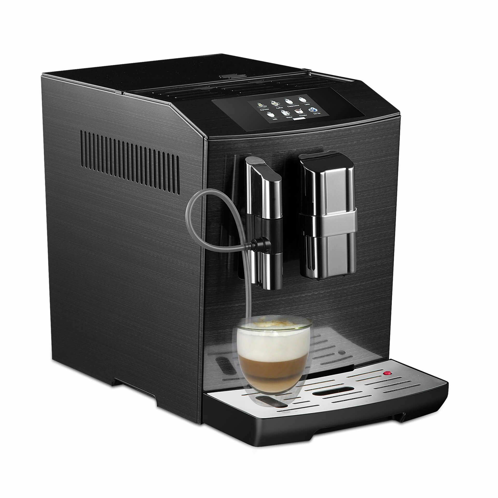 Cafetera Acopino Modena One Touch Cepillado Inox Negro