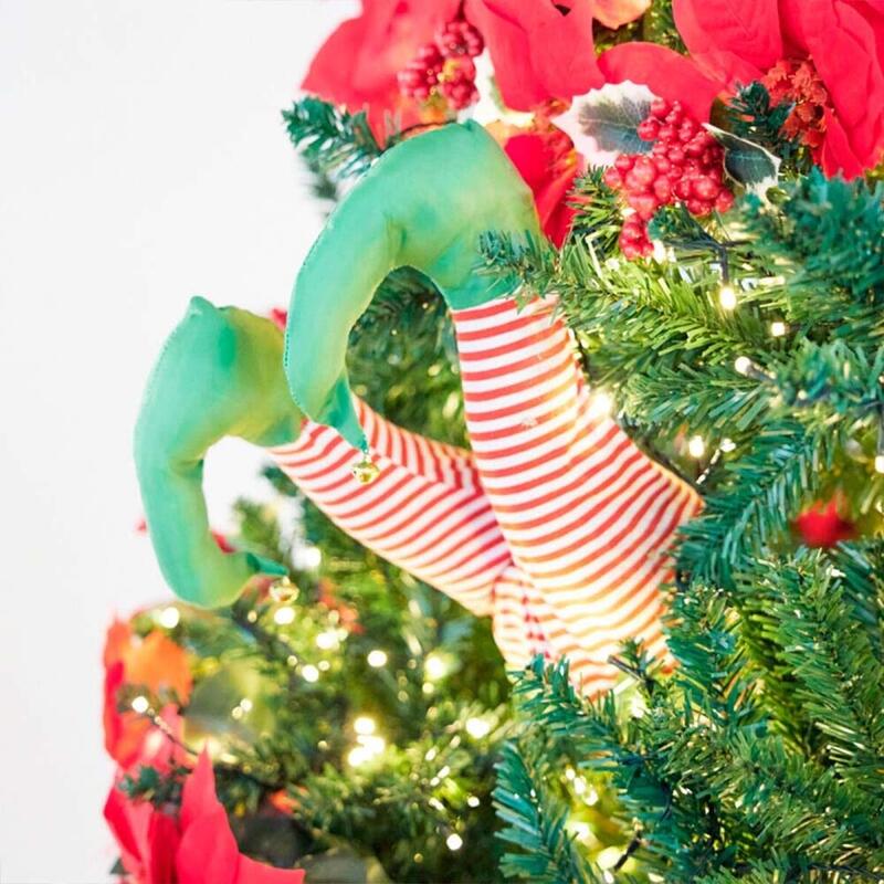 Figura Árbol Navidad Piernas Elfo 35 Cm