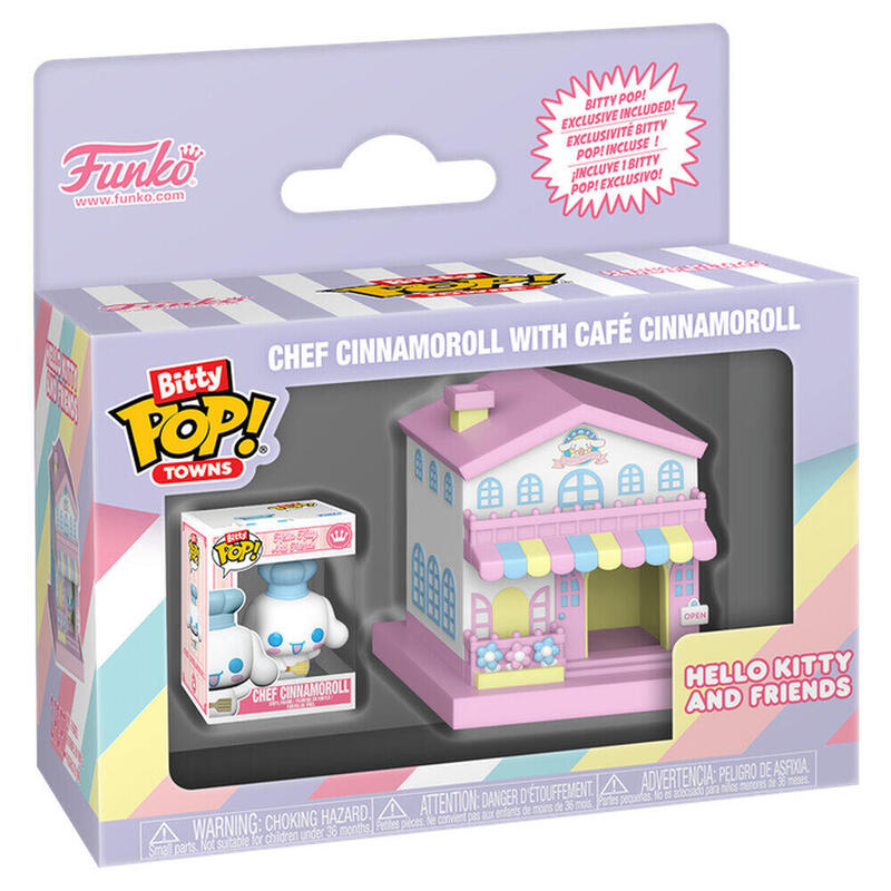 Figura Bitty Pop Town Hello Kitty And Friends Chef Cinnamoroll With Cafe Cinnamoroll