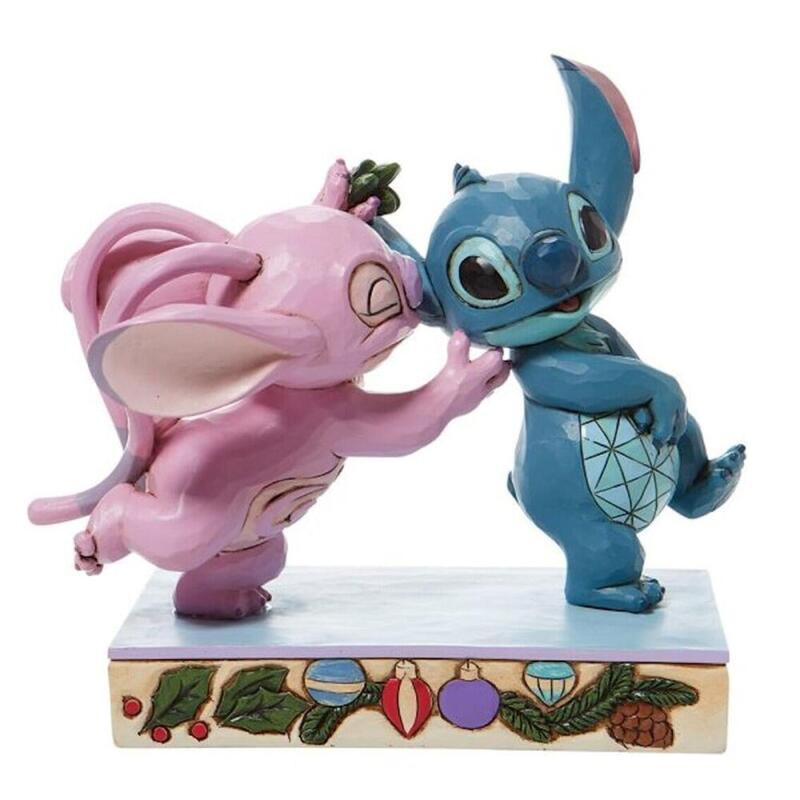 Figura Enesco Disney Lilo & Stitch Stitch Y Angel Con Murdago