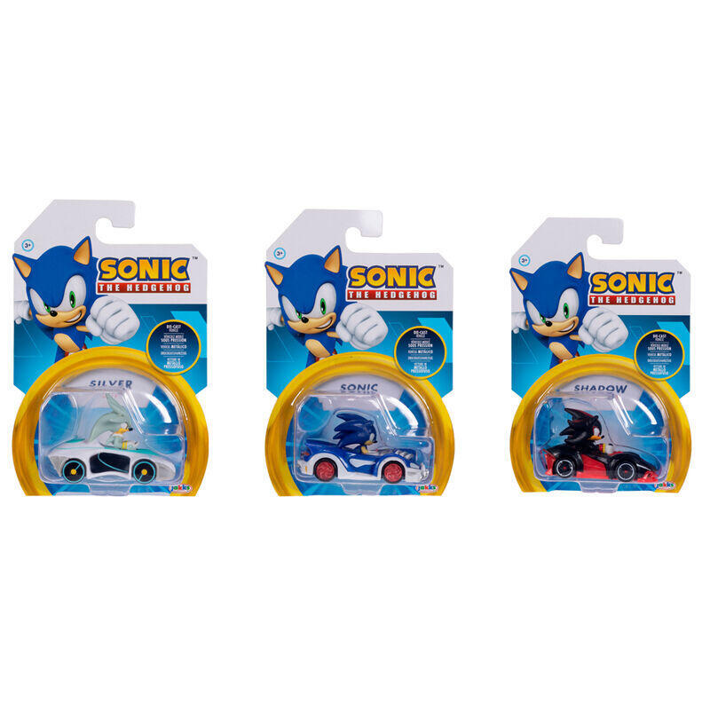 Figura  Pack De 4 Unidades  Vehiculo Wave 7 Sonic The Hedgehog Surtido