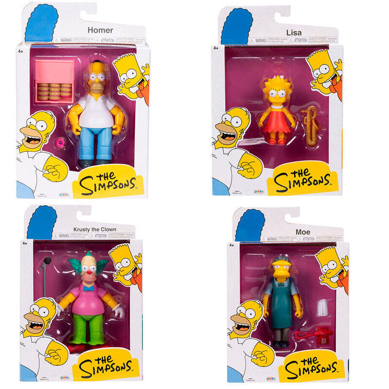 Figura  Pack De 6 Unidades Los Simpsons 13cm Surtido