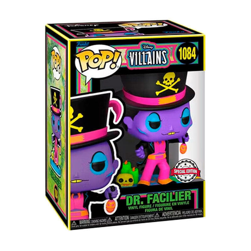 Figura Pop Disney Villains Dr. Facilier Black Light Exclusive