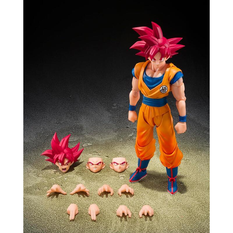 Figura Tamashii Nations - Dragon Ball Super - Super Saiyan God Son Goku (God Aura) S.H.Figuarts