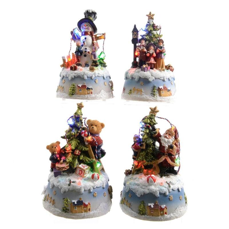 Figuras Navideñas Led 10x9x15,5cm 3xaa Modelos Surtidos