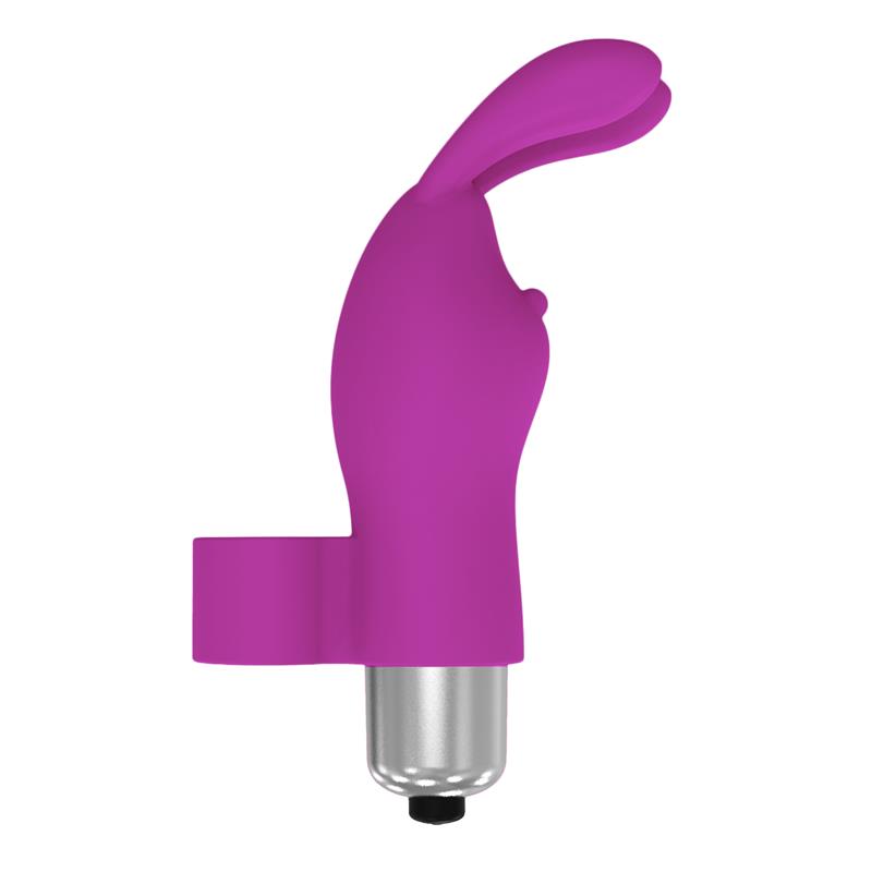 Fingyhop Bala Vibradora Con Conejito Silicona Púrpura