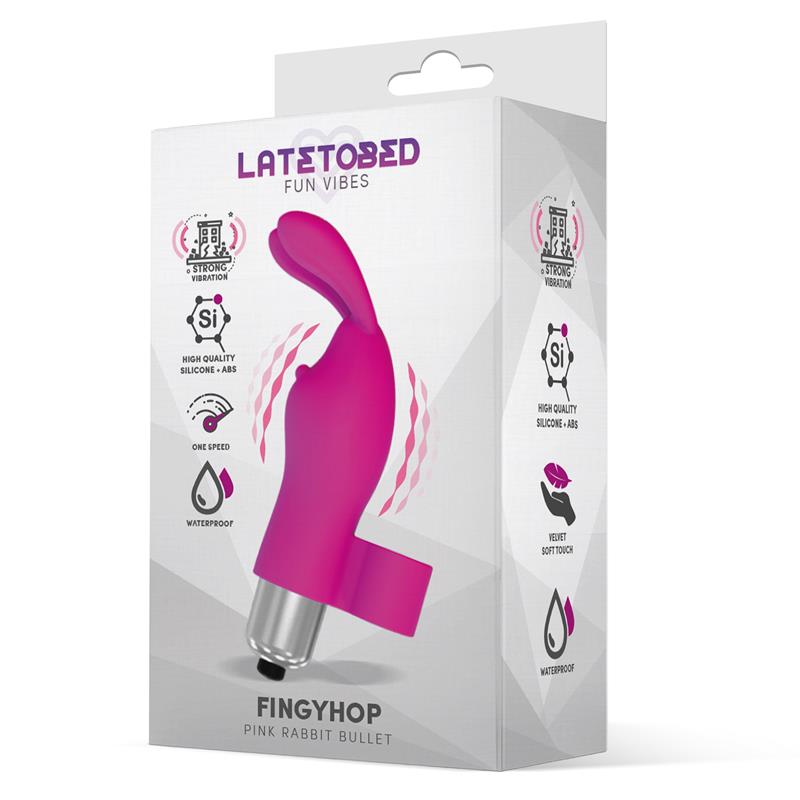 Fingyhop Bala Vibradora Con Conejito Silicona Rosa
